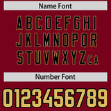 Custom Crimson Personalized Shoulder Cut Two-Tone Authentic Football Jersey