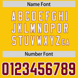Custom Gold Personalized Shoulder Cut Two-Tone Authentic Football Jersey