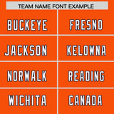 Custom Orange Personalized Shoulder Cut Two-Tone Authentic Football Jersey