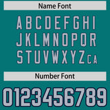 Custom Aqua Personalized Shoulder Cut Two-Tone Authentic Football Jersey