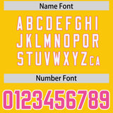 Custom Gold Personalized Shoulder Cut Two-Tone Authentic Football Jersey