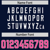 Custom Navy Personalized Shoulder Cut Two-Tone Authentic Football Jersey