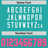 Custom Aqua Personalized Shoulder Cut Two-Tone Authentic Football Jersey