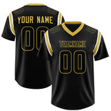 Custom Black Personalized Shoulder Cut Two-Tone Authentic Football Jersey