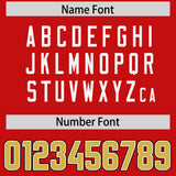 Custom Red Personalized Shoulder Cut Two-Tone Authentic Football Jersey