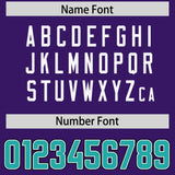 Custom Purple Personalized Shoulder Cut Two-Tone Authentic Football Jersey
