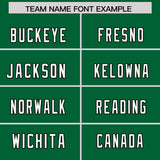 Custom Kelly Green Personalized Shoulder Cut Two-Tone Authentic Football Jersey