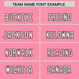 Custom Light Pink Personalized Shoulder Cut Two-Tone Authentic Football Jersey