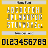 Custom Gold Personalized Shoulder Cut Two-Tone Authentic Football Jersey