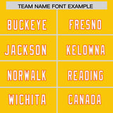 Custom Gold Personalized Shoulder Cut Two-Tone Authentic Football Jersey