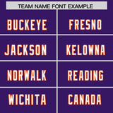 Custom Purple Personalized Shoulder Cut Two-Tone Authentic Football Jersey