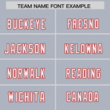 Custom Silver Personalized Shoulder Cut Two-Tone Authentic Football Jersey
