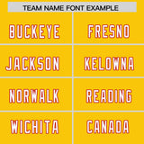 Custom Gold Personalized Shoulder Cut Two-Tone Authentic Football Jersey