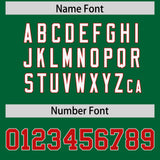 Custom Kelly Green Personalized Shoulder Cut Two-Tone Authentic Football Jersey
