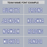 Custom Silver Personalized Shoulder Cut Two-Tone Authentic Football Jersey