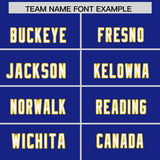 Custom Royal Personalized Shoulder Cut Two-Tone Authentic Football Jersey