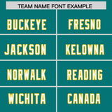 Custom Aqua Personalized Shoulder Cut Two-Tone Authentic Football Jersey