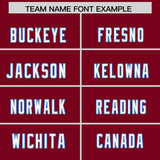 Custom Crimson Personalized Shoulder Cut Two-Tone Authentic Football Jersey