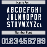 Custom Navy Personalized Shoulder Cut Two-Tone Authentic Football Jersey
