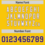 Custom Gold Personalized Shoulder Cut Two-Tone Authentic Football Jersey