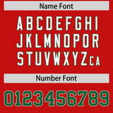 Custom Red Personalized Shoulder Cut Two-Tone Authentic Football Jersey