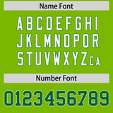 Custom Neon Green Personalized Shoulder Cut Two-Tone Authentic Football Jersey