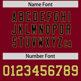 Custom Crimson Personalized Shoulder Cut Two-Tone Authentic Football Jersey