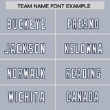 Custom Silver Personalized Shoulder Cut Two-Tone Authentic Football Jersey