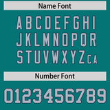 Custom Aqua Personalized Shoulder Cut Two-Tone Authentic Football Jersey