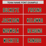 Custom Red Personalized Shoulder Cut Two-Tone Authentic Football Jersey