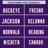 Custom Purple Personalized Shoulder Cut Two-Tone Authentic Football Jersey