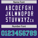 Custom Purple Personalized Shoulder Cut Two-Tone Authentic Football Jersey