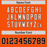 Custom Orange Personalized Shoulder Cut Two-Tone Authentic Football Jersey