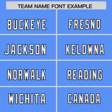 Custom Powder Blue Personalized Shoulder Cut Two-Tone Authentic Football Jersey