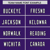 Custom Purple Personalized Shoulder Cut Two-Tone Authentic Football Jersey