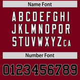 Custom Crimson Personalized Shoulder Cut Two-Tone Authentic Football Jersey