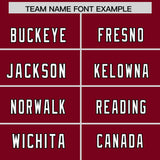 Custom Crimson Personalized Shoulder Cut Two-Tone Authentic Football Jersey