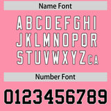 Custom Light Pink Personalized Shoulder Cut Two-Tone Authentic Football Jersey