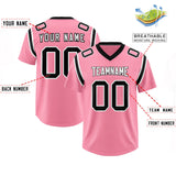 Custom Light Pink Personalized Shoulder Cut Two-Tone Authentic Football Jersey