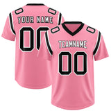 Custom Light Pink Personalized Shoulder Cut Two-Tone Authentic Football Jersey
