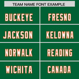 Custom Kelly Green Personalized Shoulder Cut Two-Tone Authentic Football Jersey