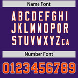 Custom Purple Personalized Shoulder Cut Two-Tone Authentic Football Jersey