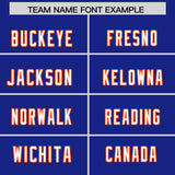 Custom Royal Personalized Shoulder Cut Two-Tone Authentic Football Jersey