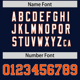 Custom Navy Personalized Shoulder Cut Two-Tone Authentic Football Jersey