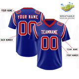 Custom Royal Personalized Shoulder Cut Two-Tone Authentic Football Jersey