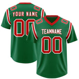 Custom Kelly Green Personalized Shoulder Cut Two-Tone Authentic Football Jersey