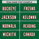 Custom Kelly Green Personalized Shoulder Cut Two-Tone Authentic Football Jersey