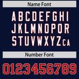 Custom Navy Personalized Shoulder Cut Two-Tone Authentic Football Jersey