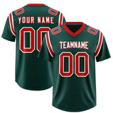 Custom Midnight Green Personalized Shoulder Cut Two-Tone Authentic Football Jersey