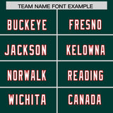 Custom Midnight Green Personalized Shoulder Cut Two-Tone Authentic Football Jersey